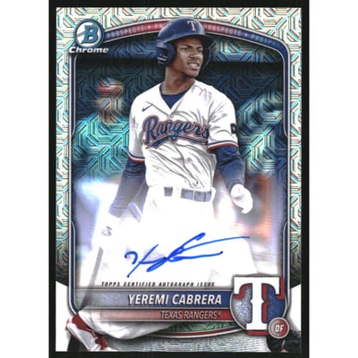2025 Bowman Chrome Mega Box Prospect Autographs #BMAYCA Yeremi Cabrera