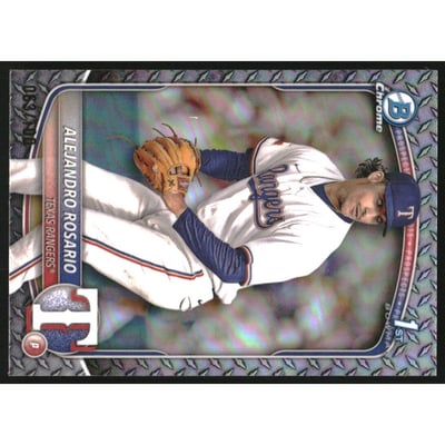2025 Bowman Chrome Prospects Steel Metal Refractors #BCP125 Alejandro Rosario