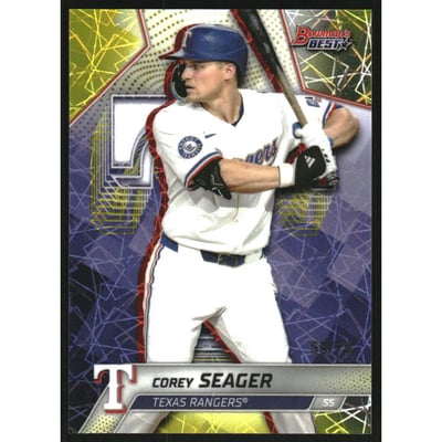 2025 Bowman's Best Yellow Lazer Refractors #1 Corey Seager