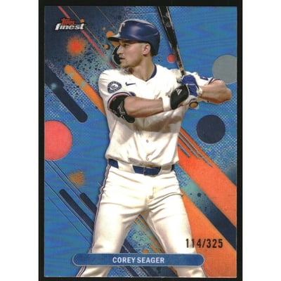 2025 Finest Sky Blue Refractors #49 Corey Seager