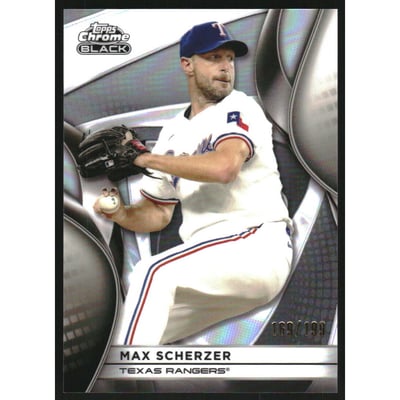 2025 Topps Chrome Black Refractors Parallel #34 Max Scherzer