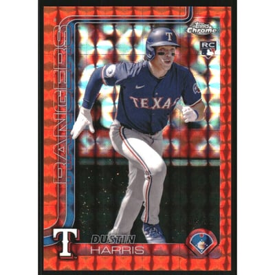 2025 Topps Chrome Orange Geometric Refractors #131 Dustin Harris