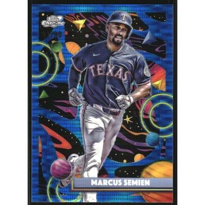 2025 Topps Cosmic Chrome Blue Moon Refractors #70 Marcus Semien