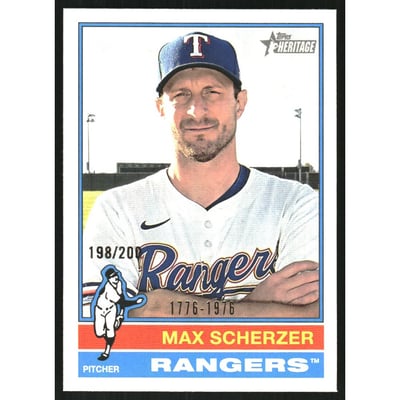 2025 Topps Heritage Bicentennial #182 Max Scherzer