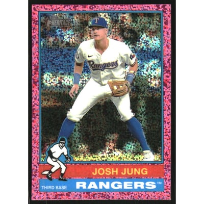 2025 Topps Heritage Chrome Pink Sparkle Refractors #355 Josh Jung