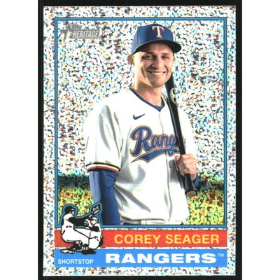 2025 Topps Heritage Chrome Silver Sparkle Refractors #412 Corey Seager