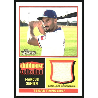 2025 Topps Heritage Clubhouse Collection Relics #CCRMS Marcus Semien