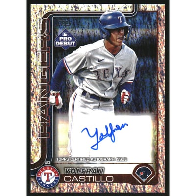 2025 Topps Pro Debut Autographs Sparkle Foil #PD51 Yolfran Castillo