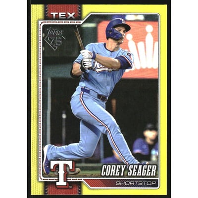 2026 Topps Yellow Rainbow Foil #96 Corey Seager