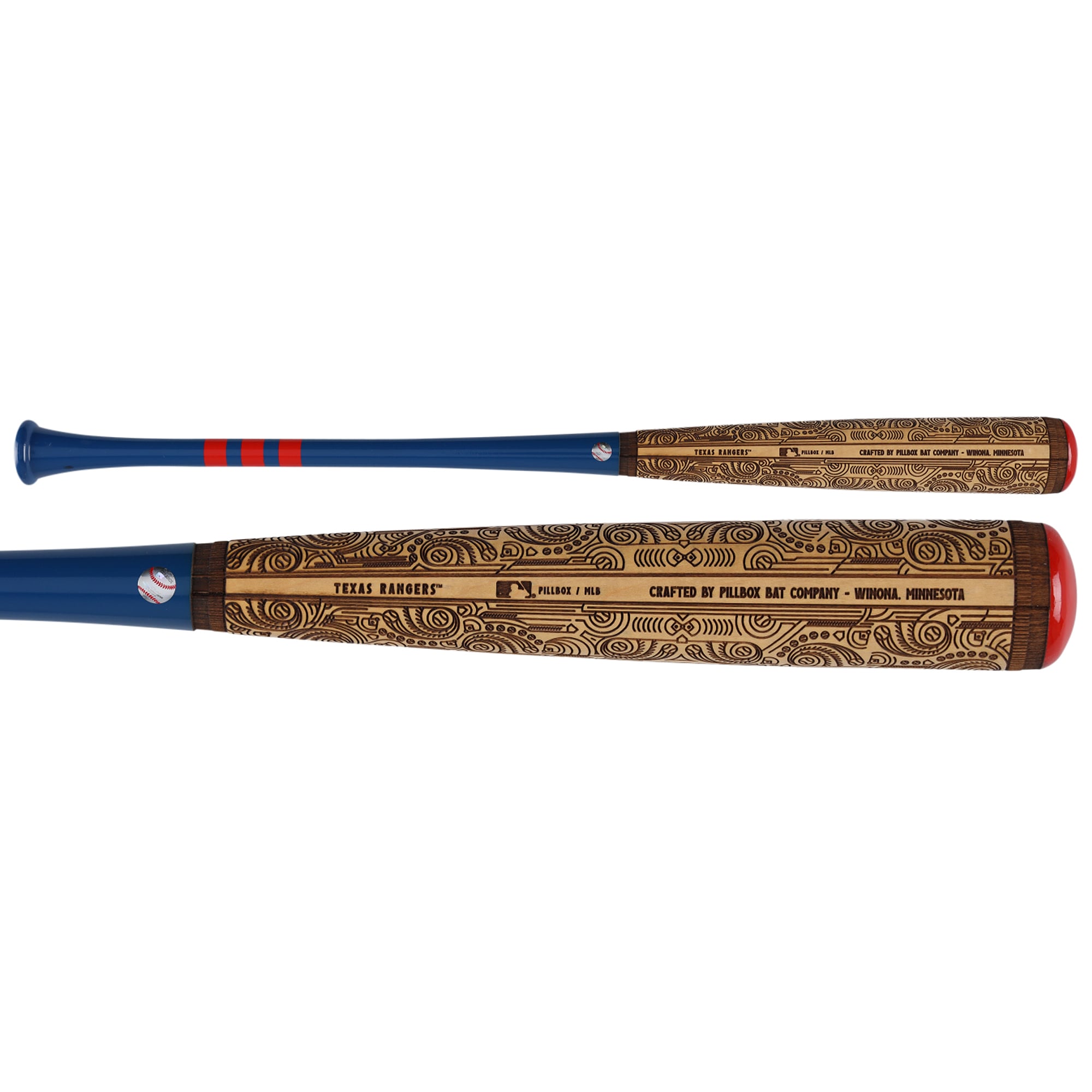 Bâton de baseball Pillbox Bat Company Mural Series autographié par Adrian Beltre, Texas Rangers, avec inscription « HOF 2024 » - Édition limitée à 5 exemplaires