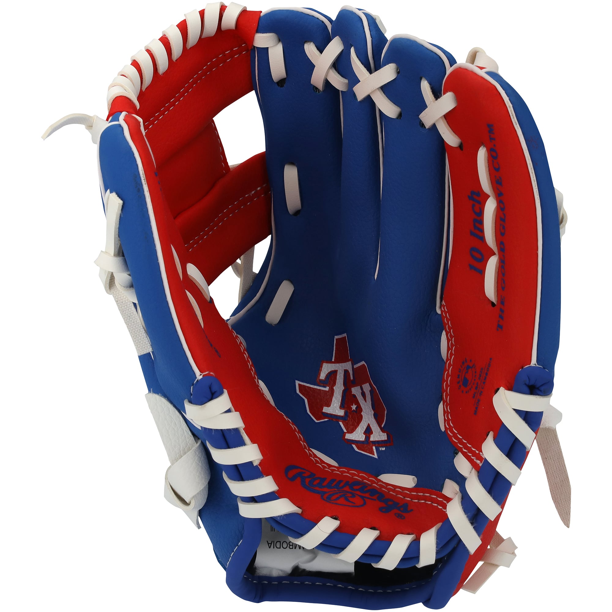 Gant de collection Rawlings 10" autographié par Adrian Beltre, Texas Rangers, avec logo de l'équipe