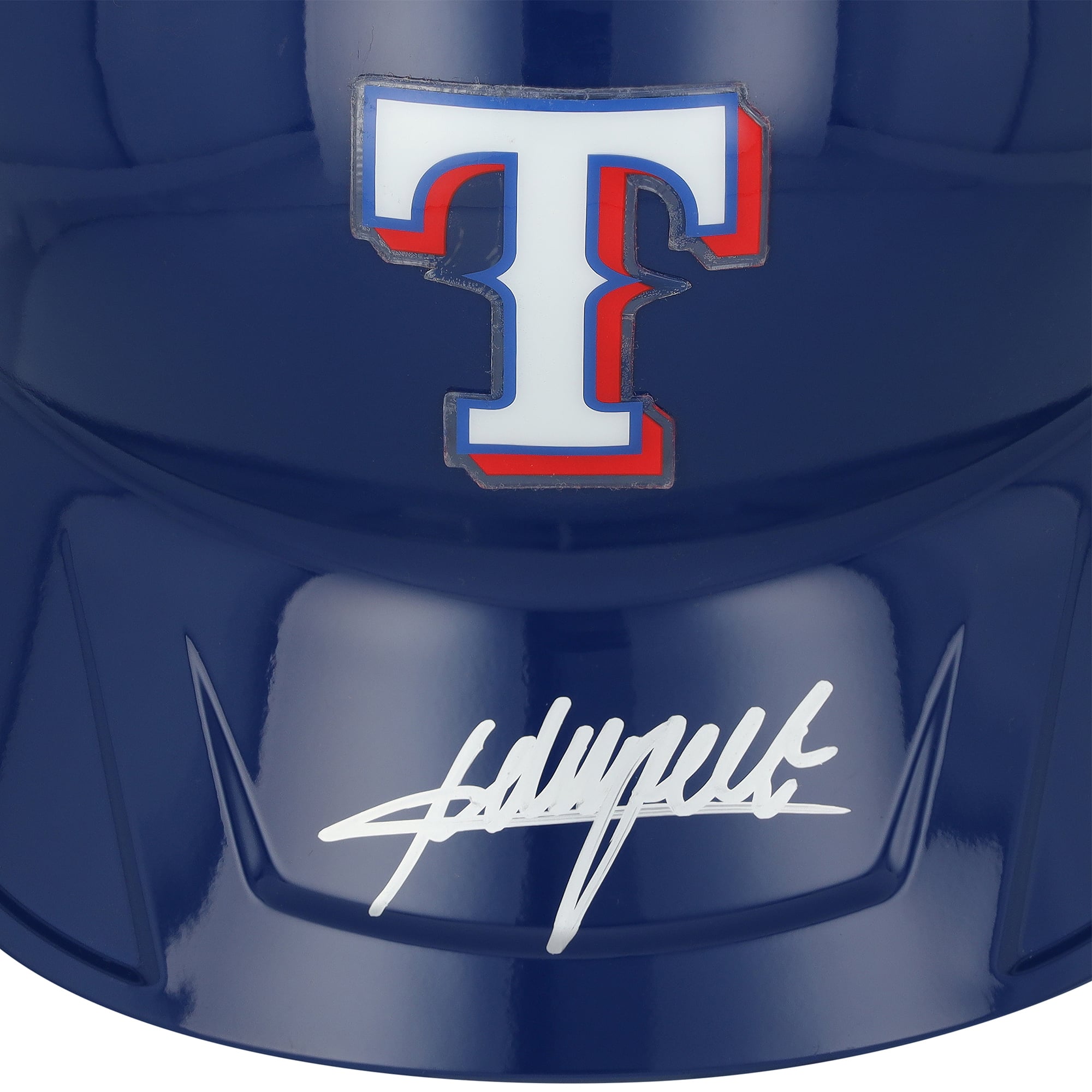 Casque de frappeur réplique Rawlings Mach Pro autographié par Adrian Beltre des Texas Rangers