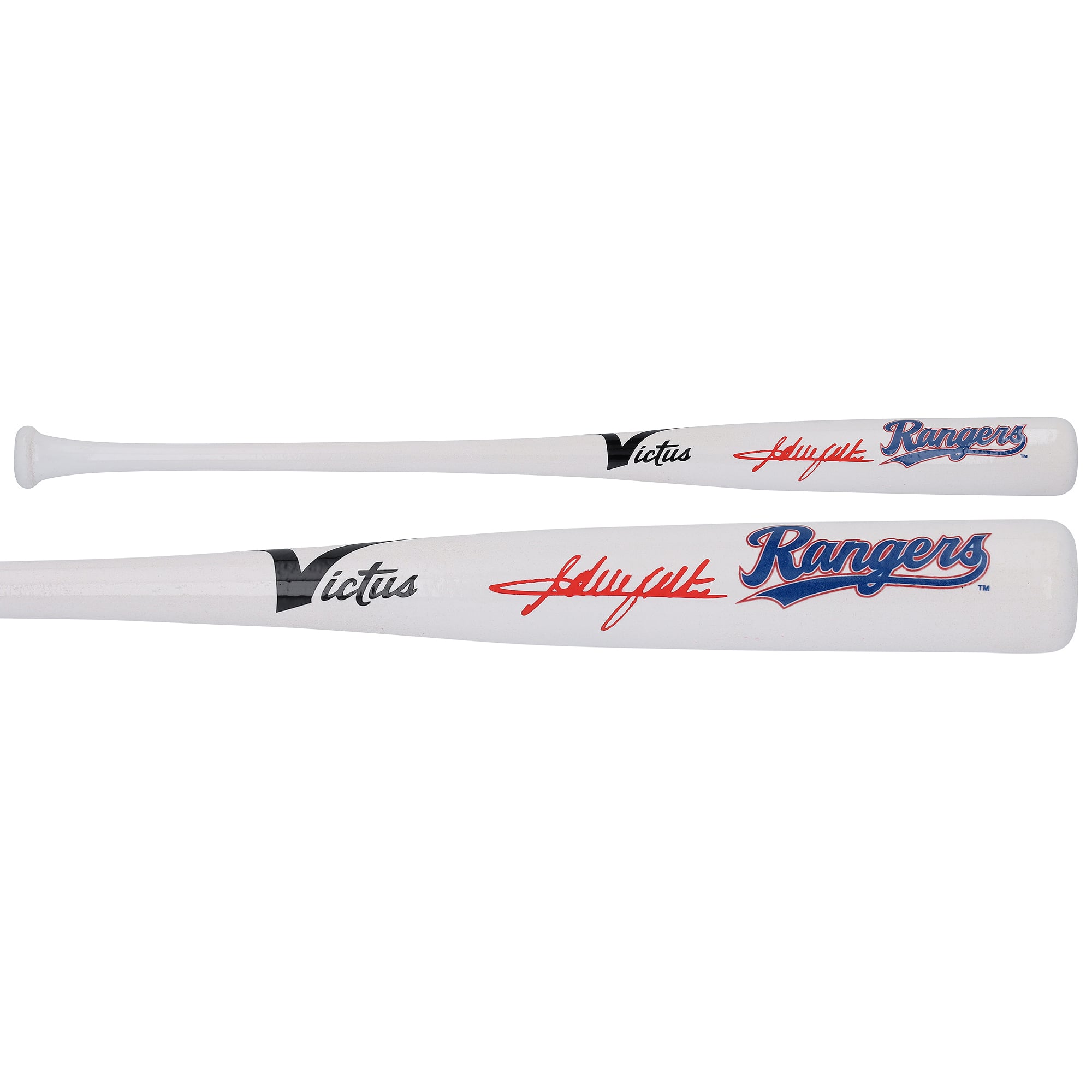 Bâton miniature Victus autographié par Adrian Beltre, Texas Rangers
