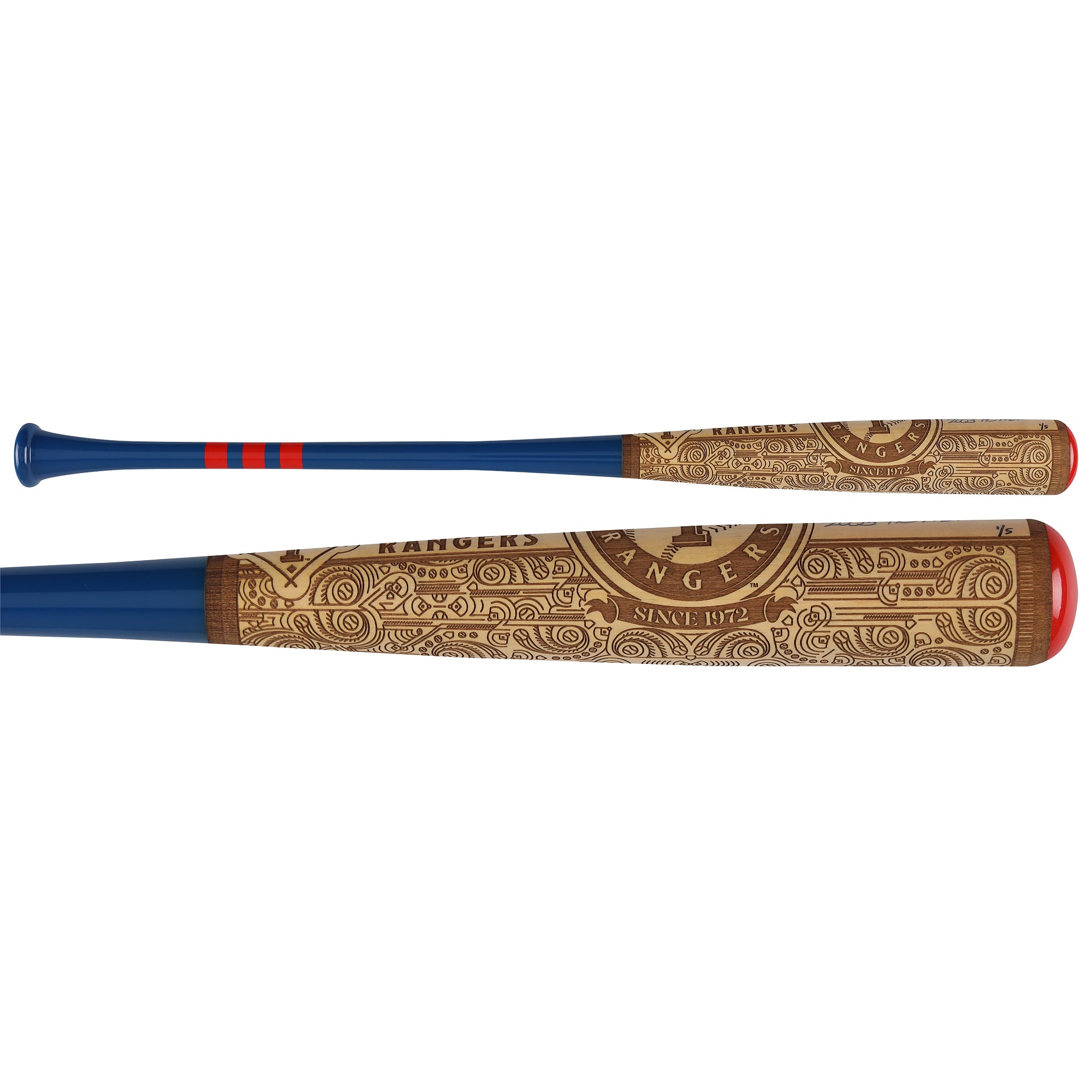 Alex Rodriguez Texas Rangers Autographed Pillbox Bat Company Mural Series Bat with "03 AL MVP" Inscription - Limited Edition #1/5