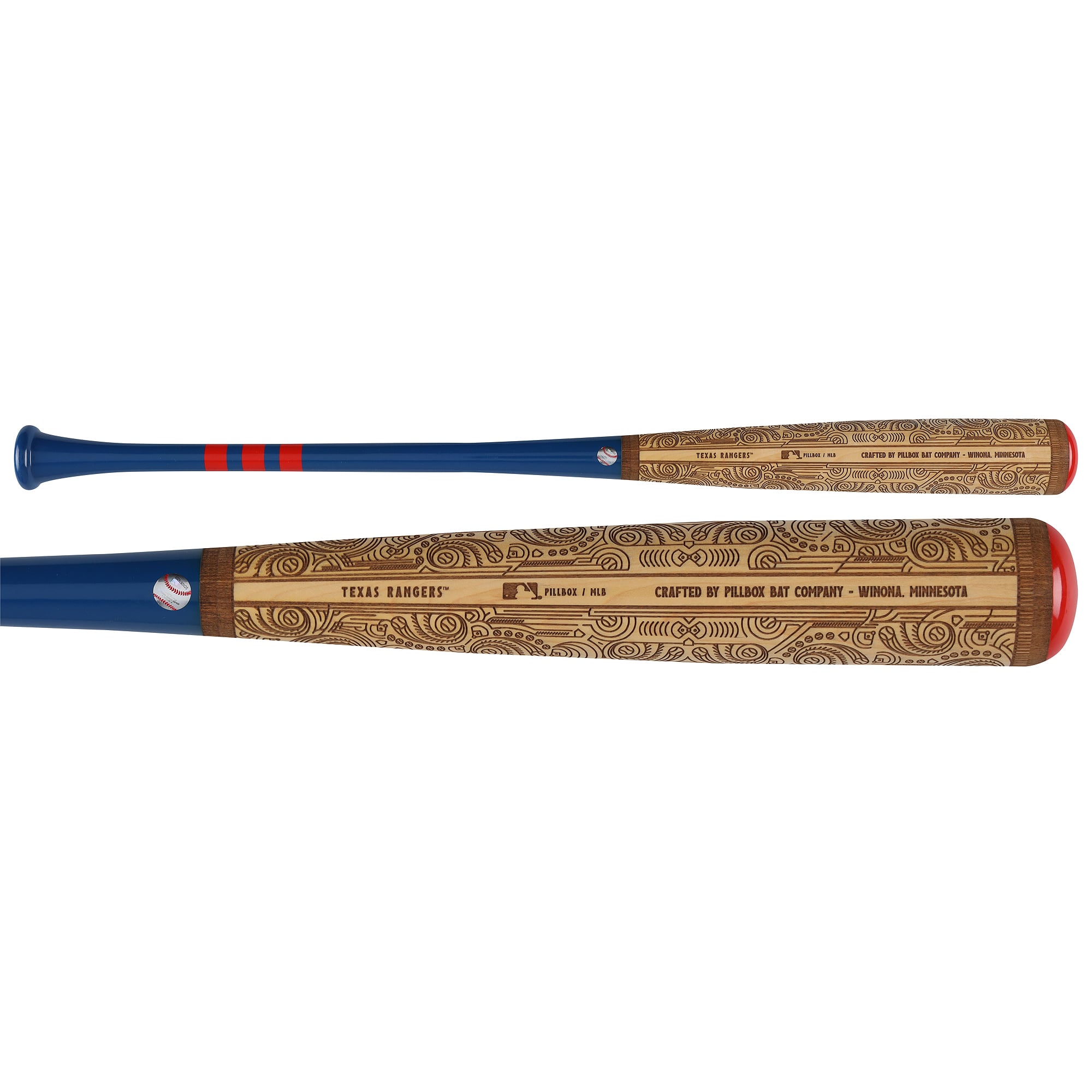 Alex Rodriguez Texas Rangers Autographed Pillbox Bat Company Mural Series Bat with "03 AL MVP" Inscription - Limited Edition #1/5