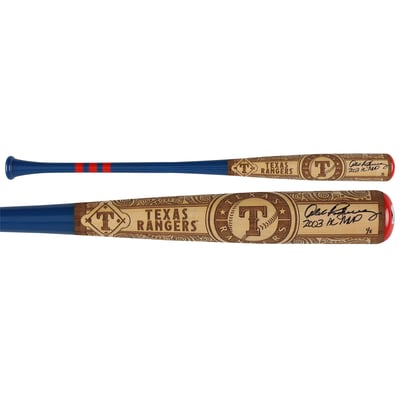 Alex Rodriguez Texas Rangers Autographed Fanatics Authentic Pillbox Bat Company Mural Series Bat with "03 AL MVP" Inscription - Limited Edition #1/5