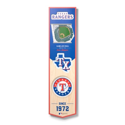 Texas Rangers Fanpoint 8'' x 32'' 3D StadiumView Banner