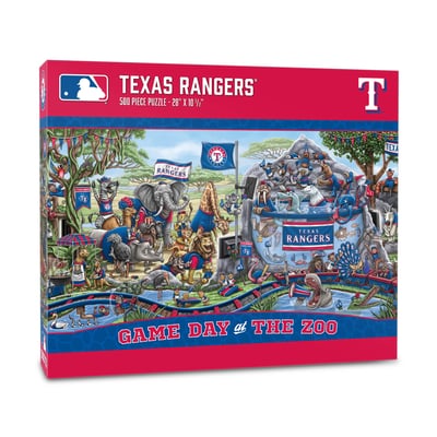 Texas Rangers IDNA 10.5" x 28" Game Day at the Zoo 500-Piece Puzzle