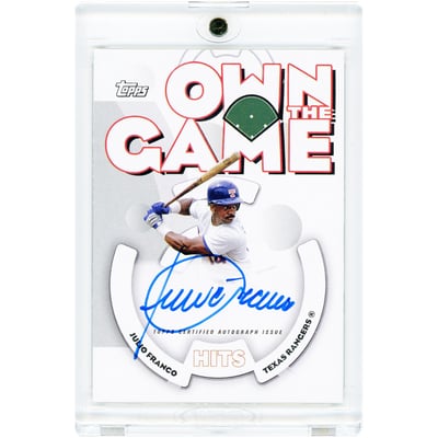 Julio Franco Texas Rangers Autographed 2024 Topps Archive '06 Own the Game #06OGA-JF Card