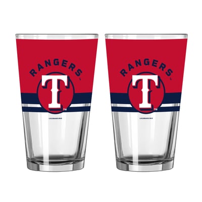 Texas Rangers Logo Brands Two-Piece 16oz. Horizon Pint Glass Set