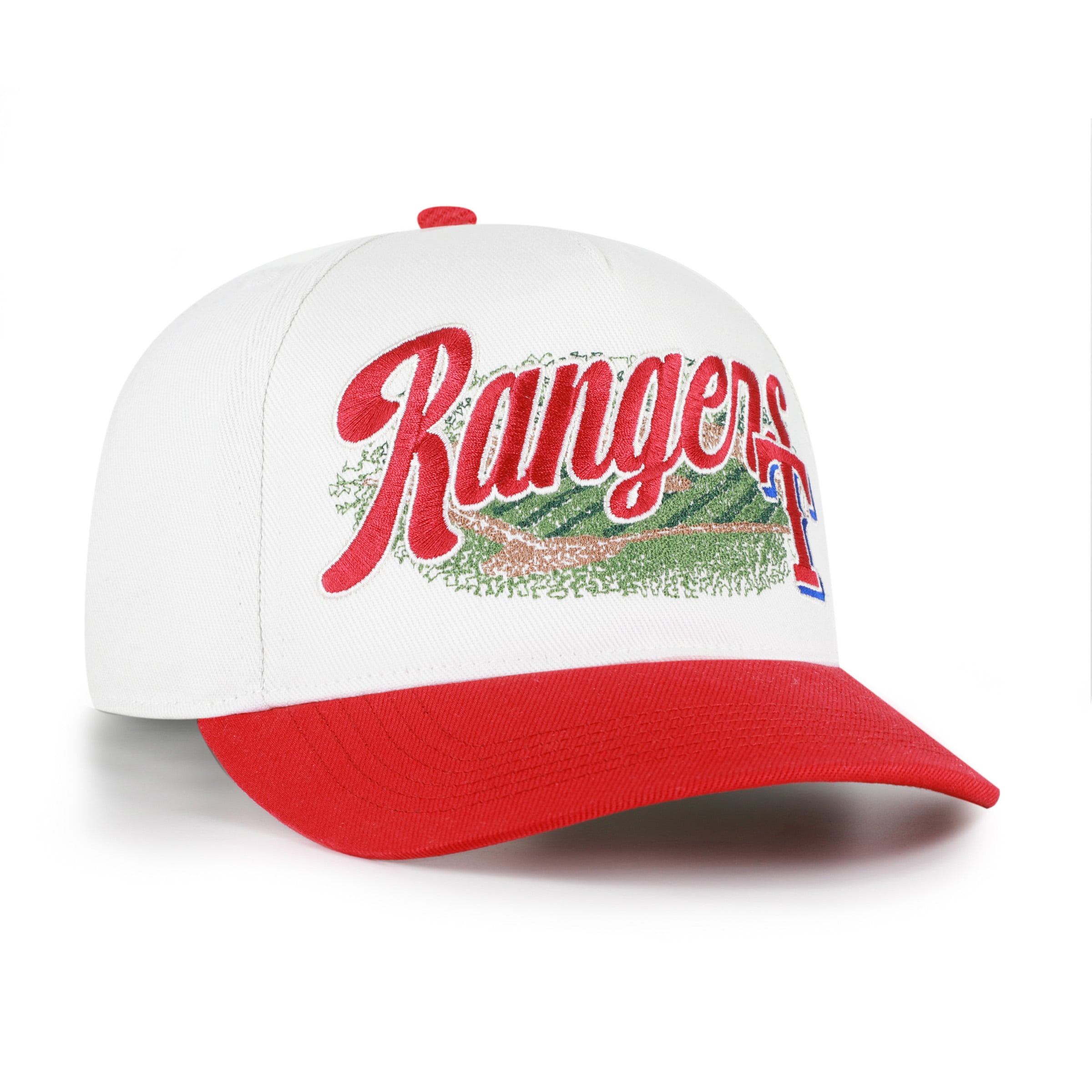 Casquette ajustable Texas Rangers Enfield Hitch blanche et rouge « 47 » pour homme