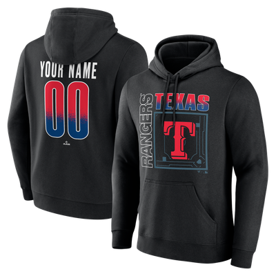 Texas Rangers Home Field Pop Personalized Name & Number Hoodie - Black