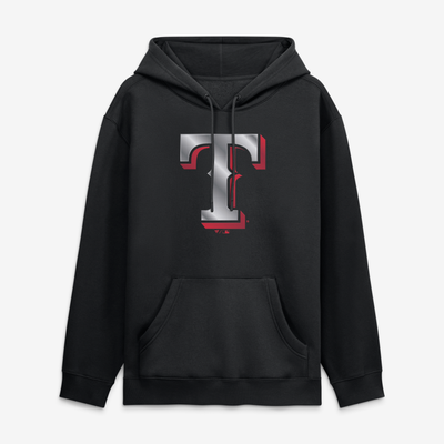 Texas Rangers Metallic Mascot Hoodie - Black