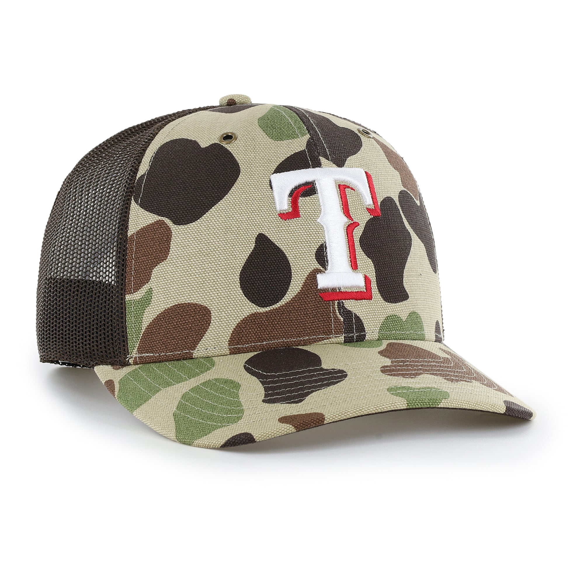 Casquette trucker ajustable Carhartt x '47 Camo Texas Rangers Duck pour homme