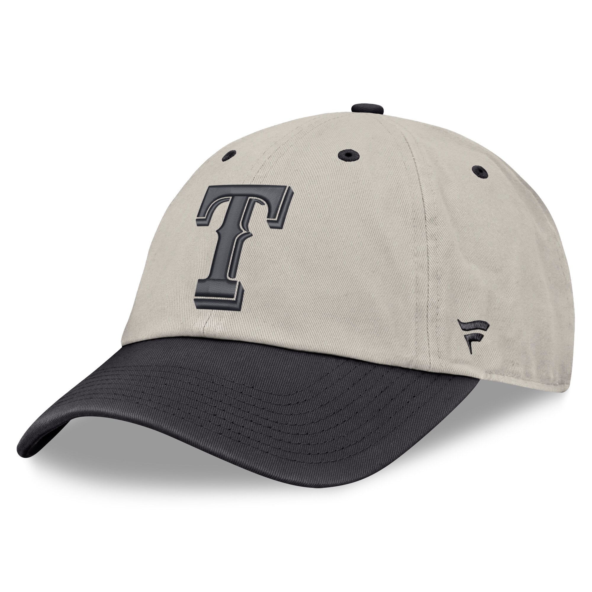 Men's Fanatics Beige/Charcoal Texas Rangers Frame Adjustable Hat