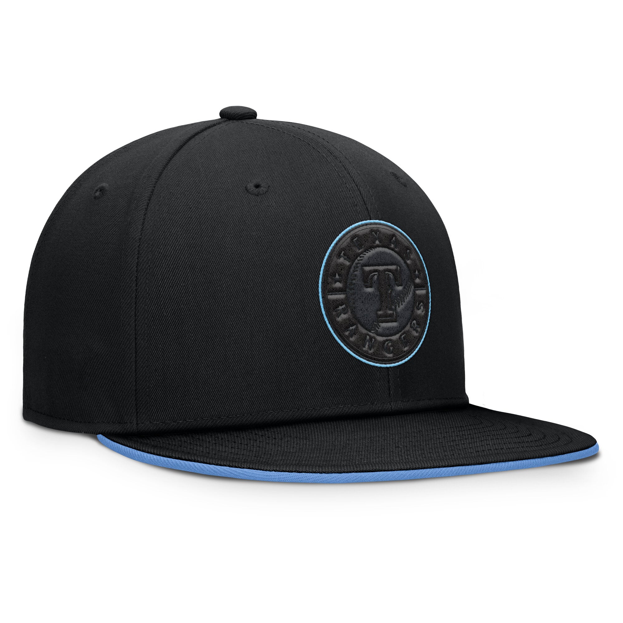 Casquette snapback Fanatics Black Texas Rangers Glint pour homme