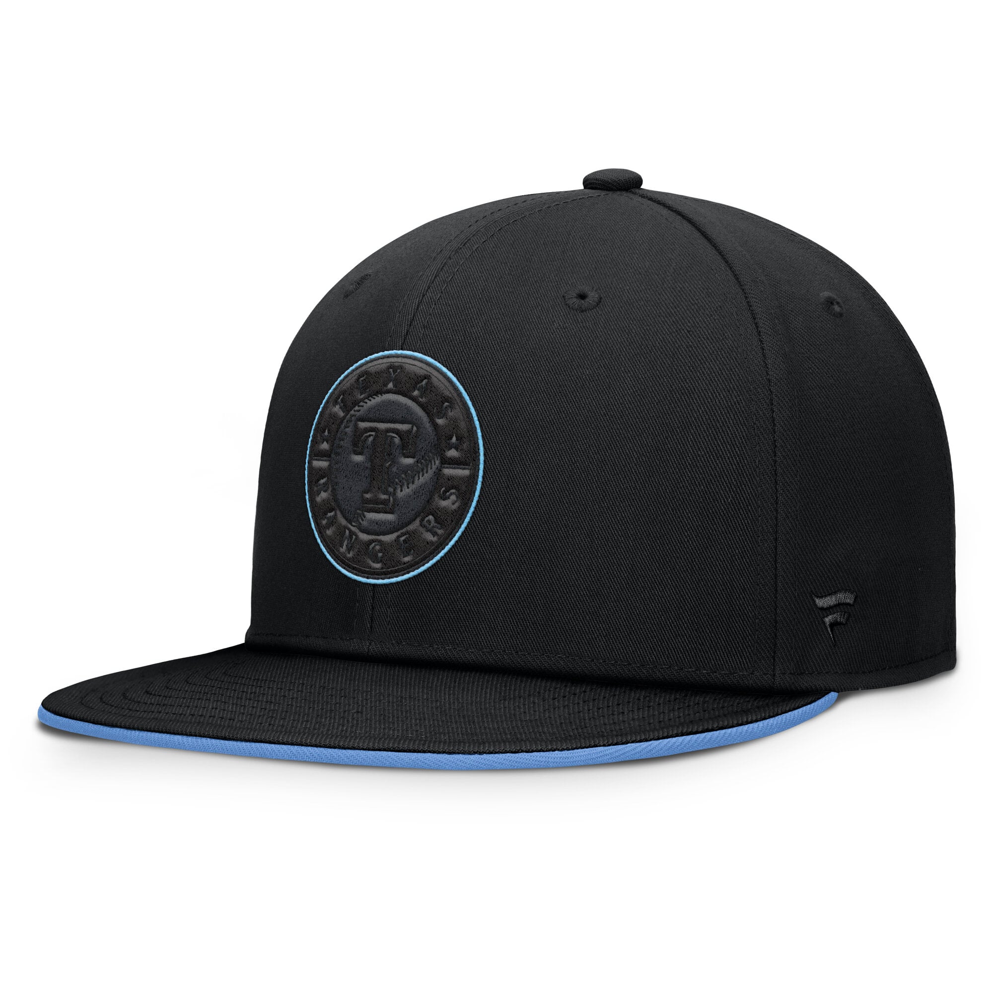 Casquette snapback Fanatics Black Texas Rangers Glint pour homme