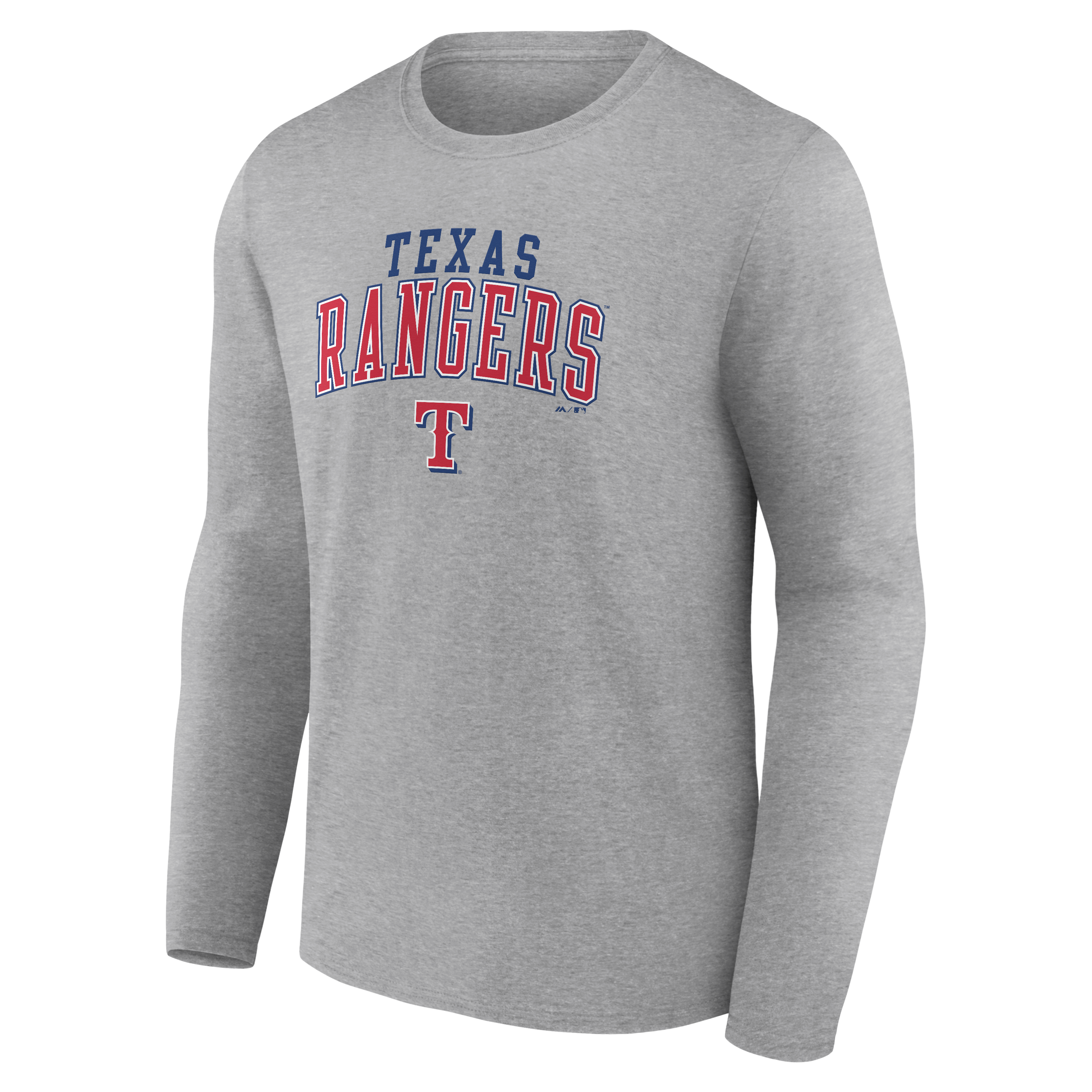 Men's Fanatics Heather Gray Texas Rangers Iconic Long Sleeve T-Shirt