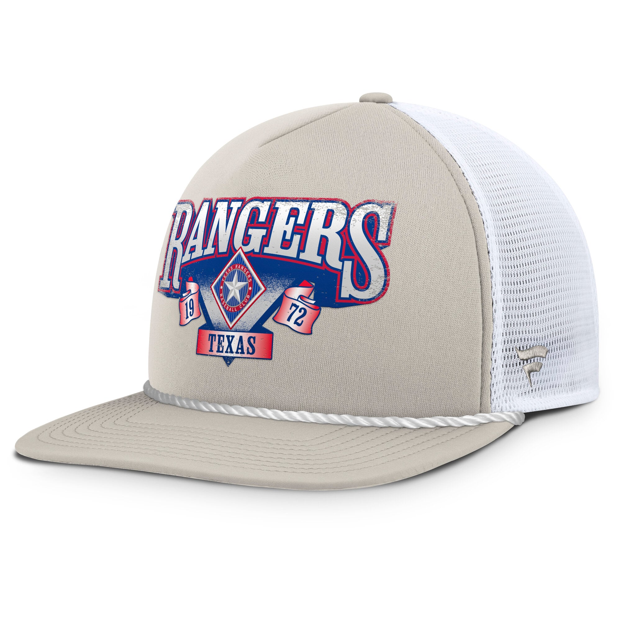 Men's Fanatics Stone/White Texas Rangers Recall Snapback Hat