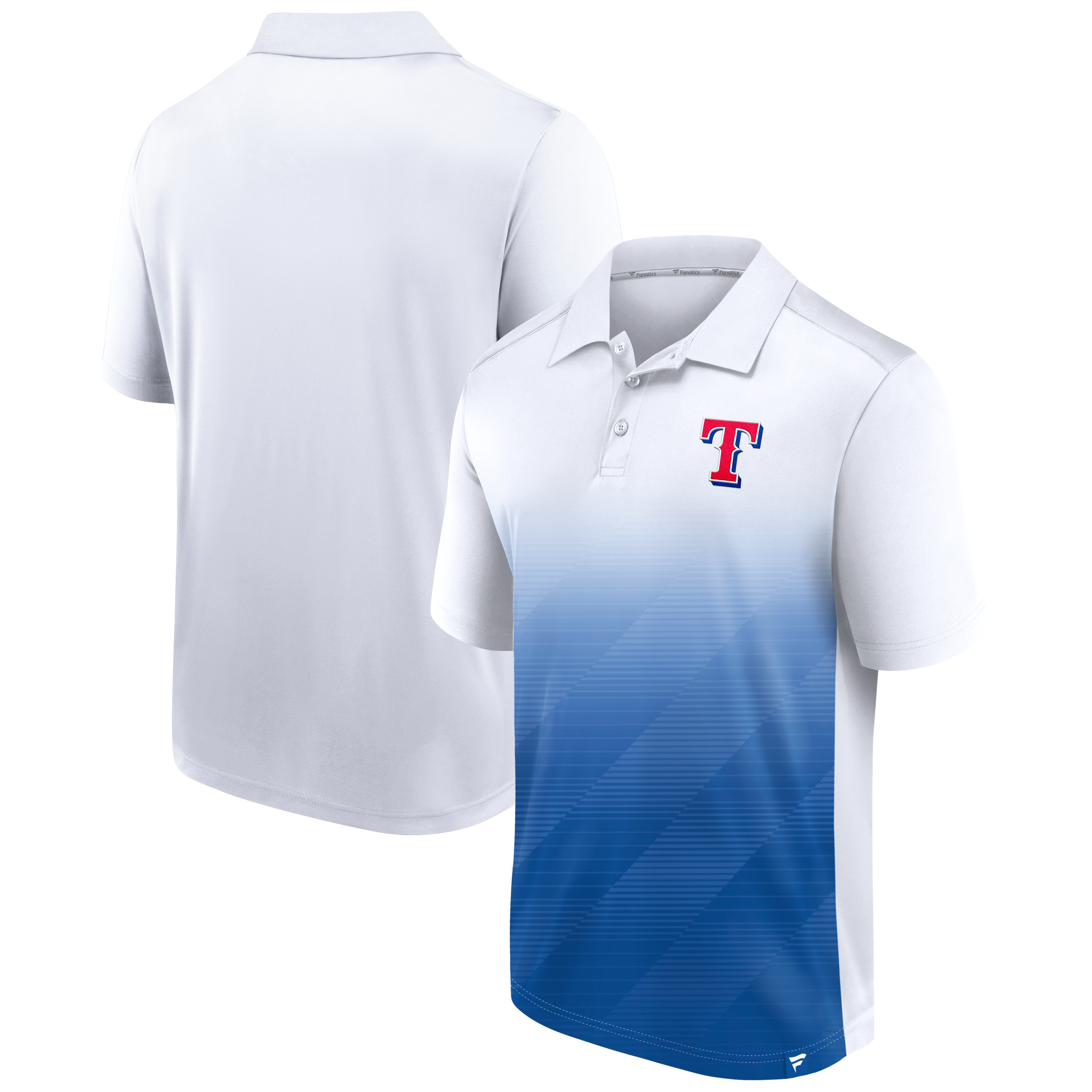 Men's Fanatics White Texas Rangers Parameter Polo
