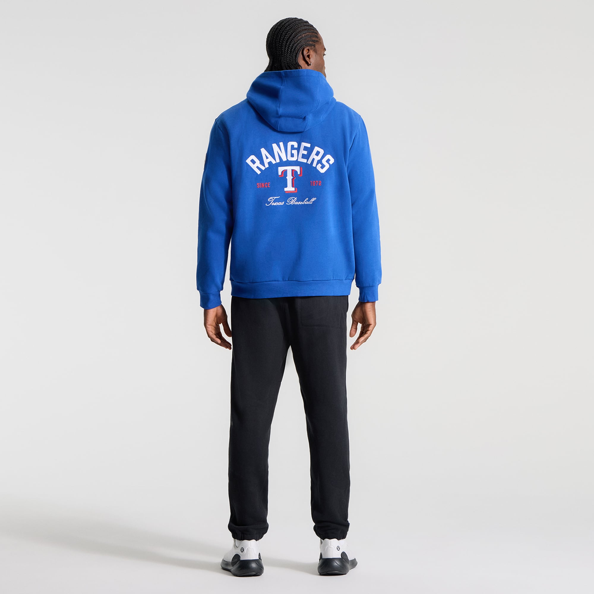 Sweat à capuche Steady State bleu cyber pour homme de lululemon, Texas Rangers