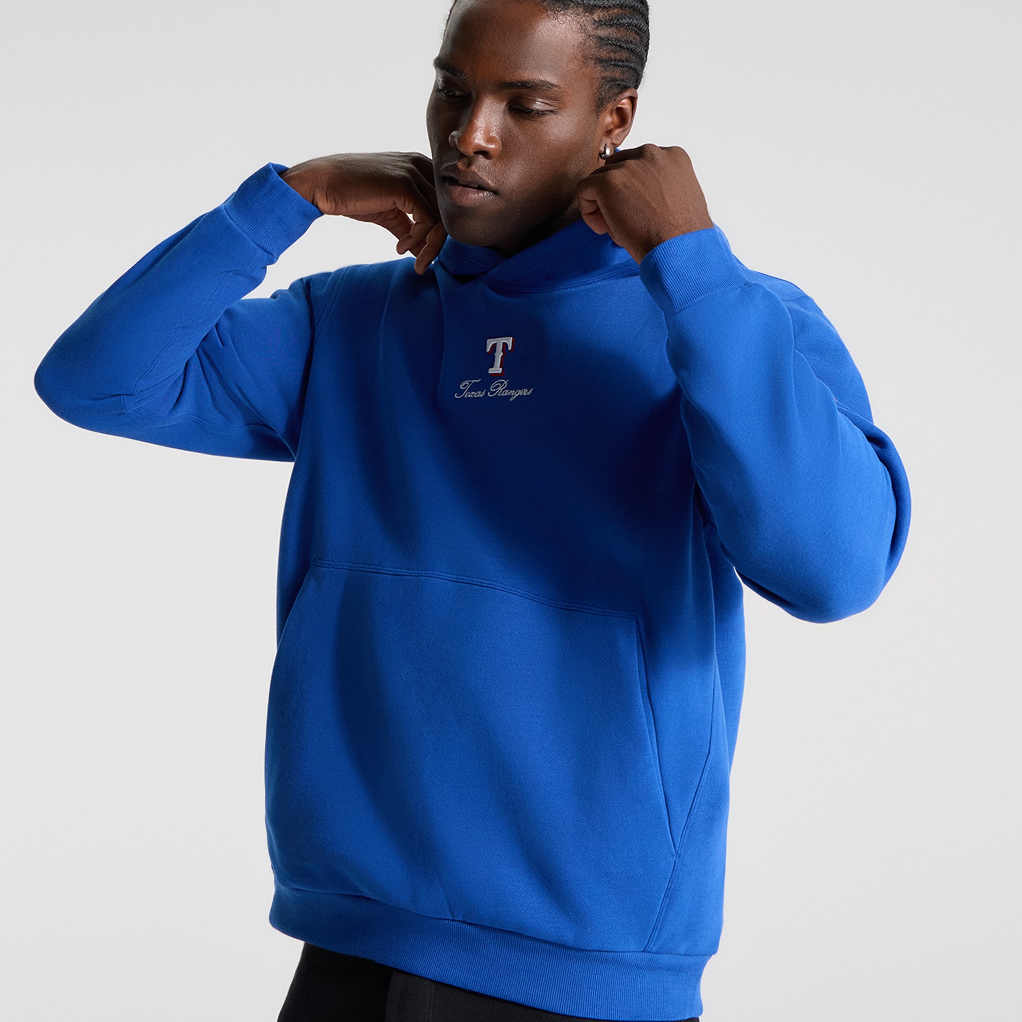 Sweat à capuche Steady State bleu cyber pour homme de lululemon, Texas Rangers