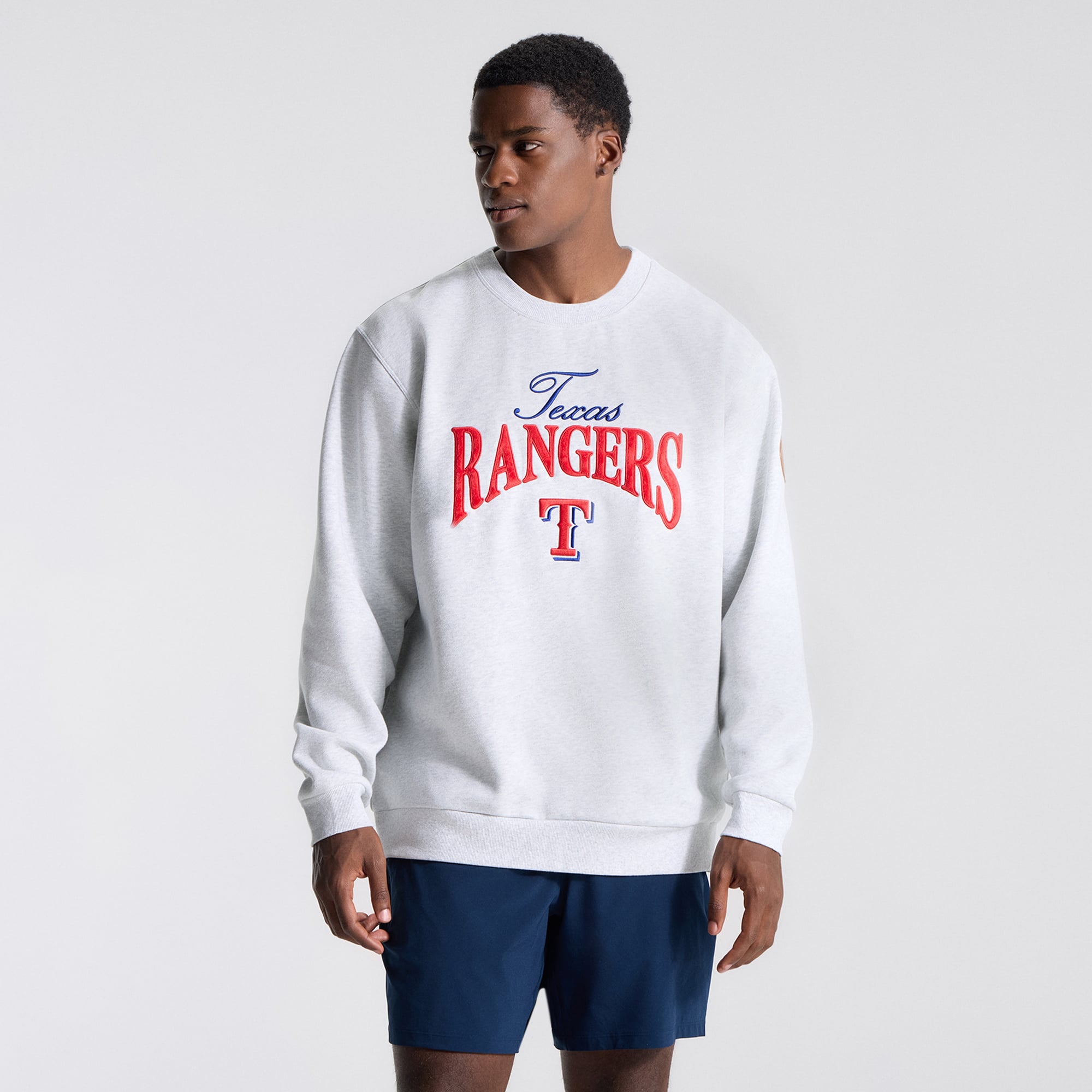 Sweat-shirt Steady State des Texas Rangers, gris chiné ultra clair, pour homme de la marque lululemon.