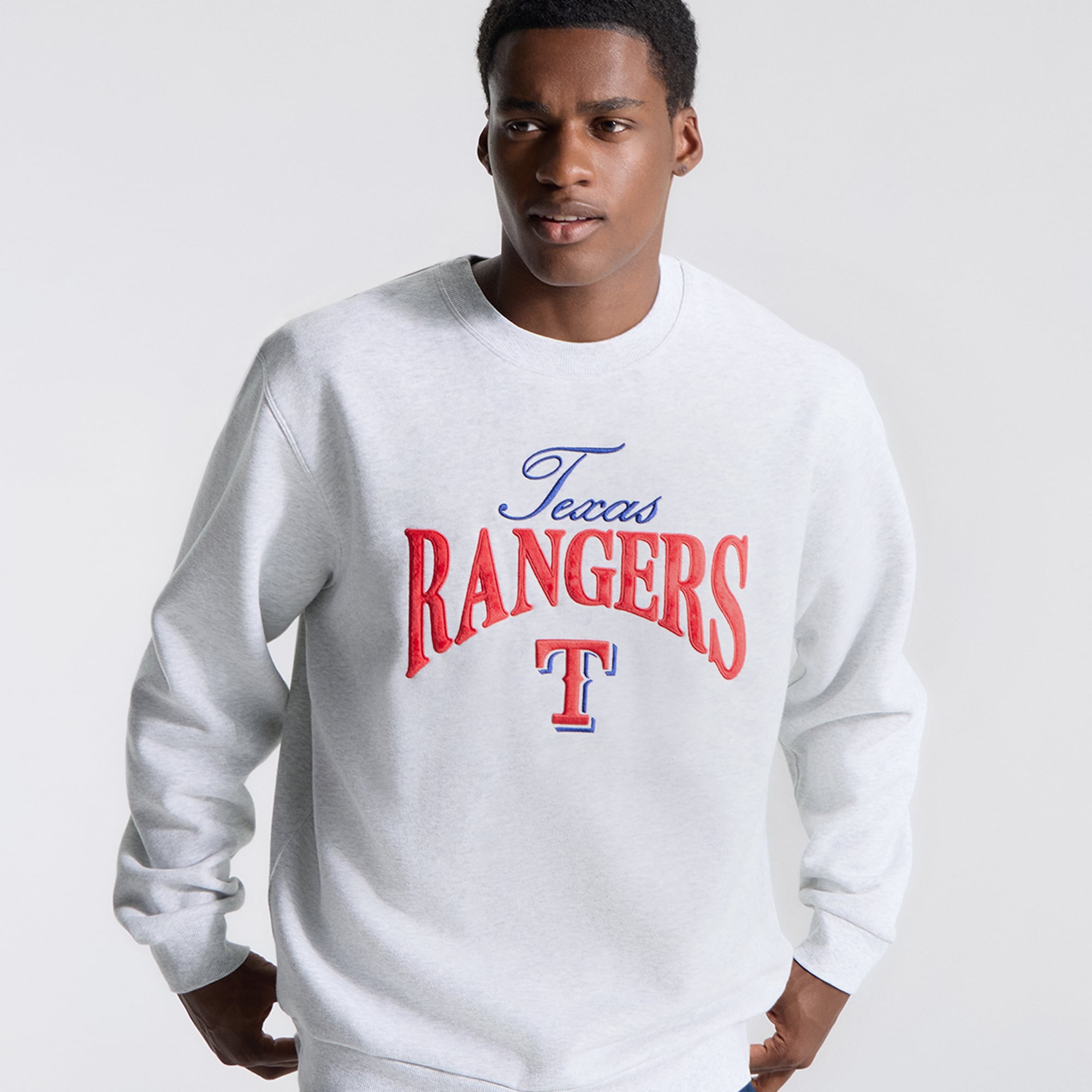 Sweat-shirt Steady State des Texas Rangers, gris chiné ultra clair, pour homme de la marque lululemon.