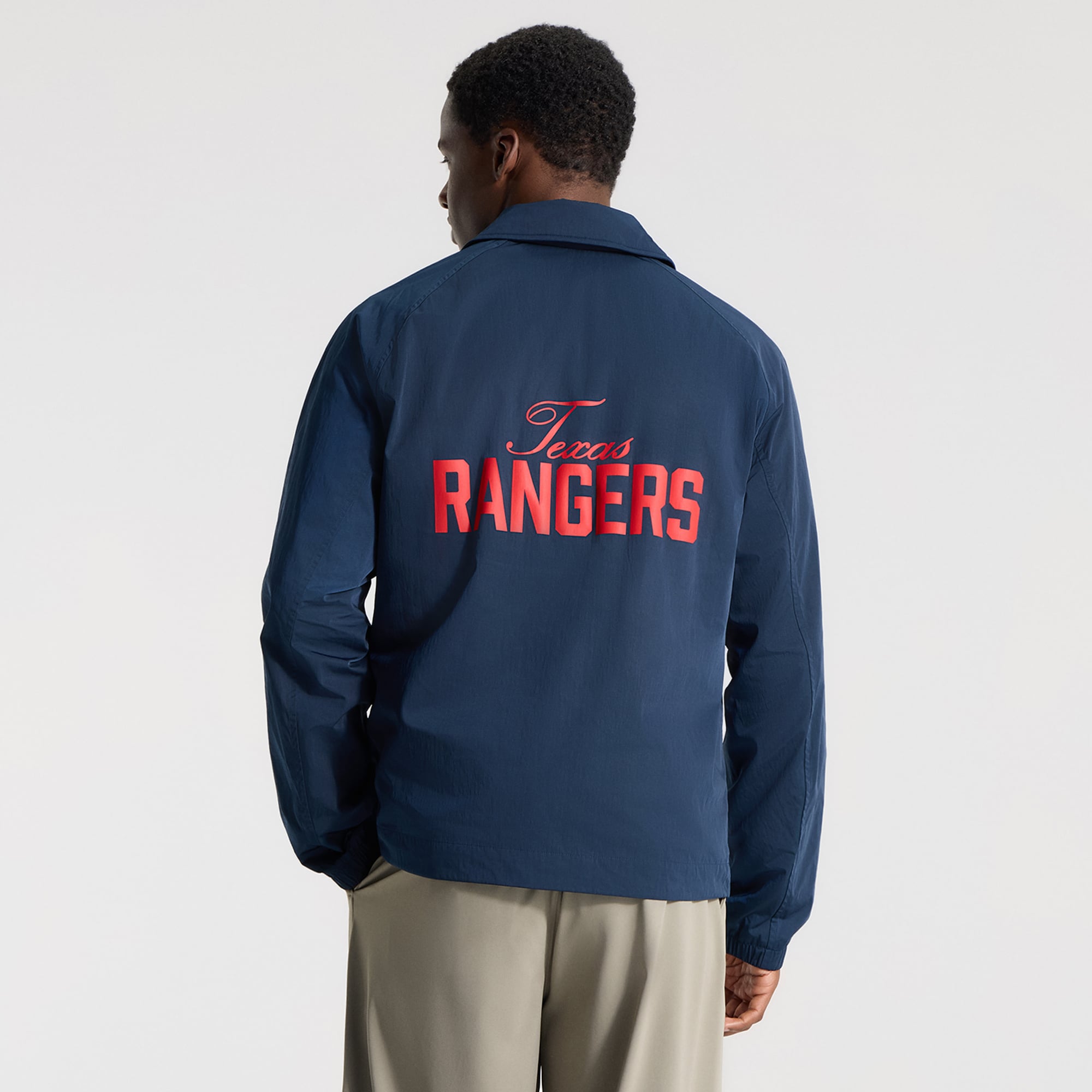 Veste d'entraîneur raglan lululemon True Navy Texas Rangers pour homme