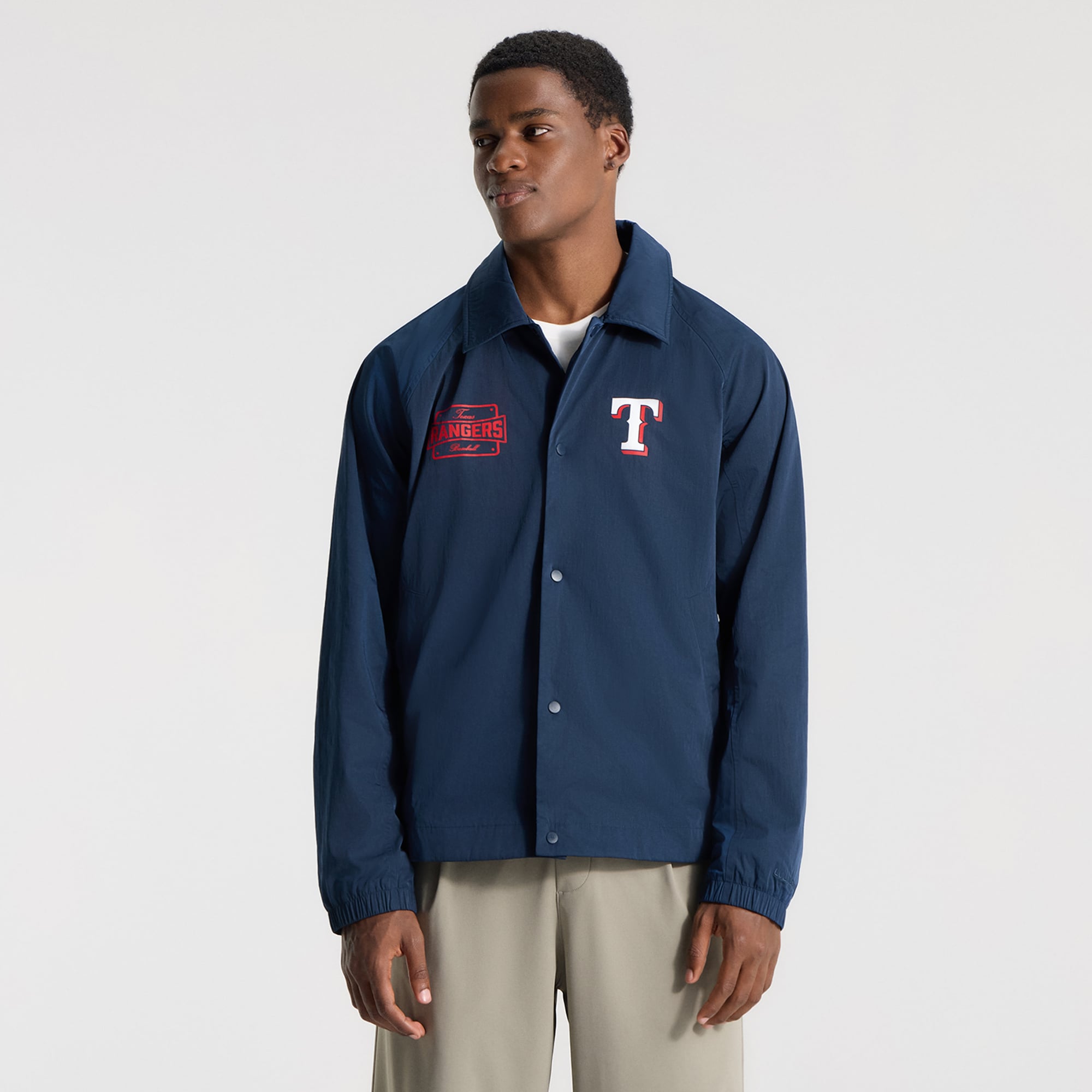 Veste d'entraîneur raglan lululemon True Navy Texas Rangers pour homme