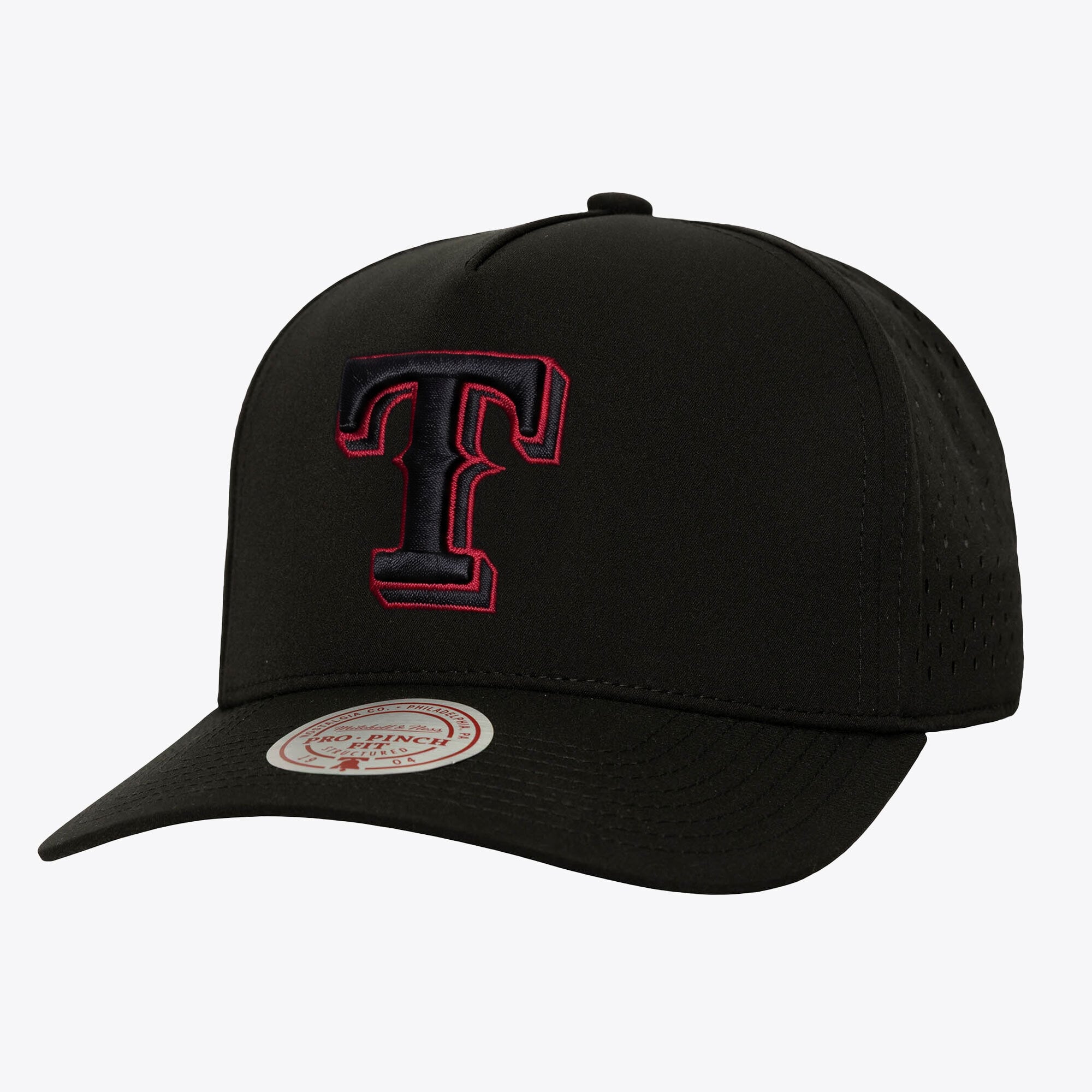Casquette snapback Mitchell & Ness Perfect Pop Pro noire Texas Rangers pour homme