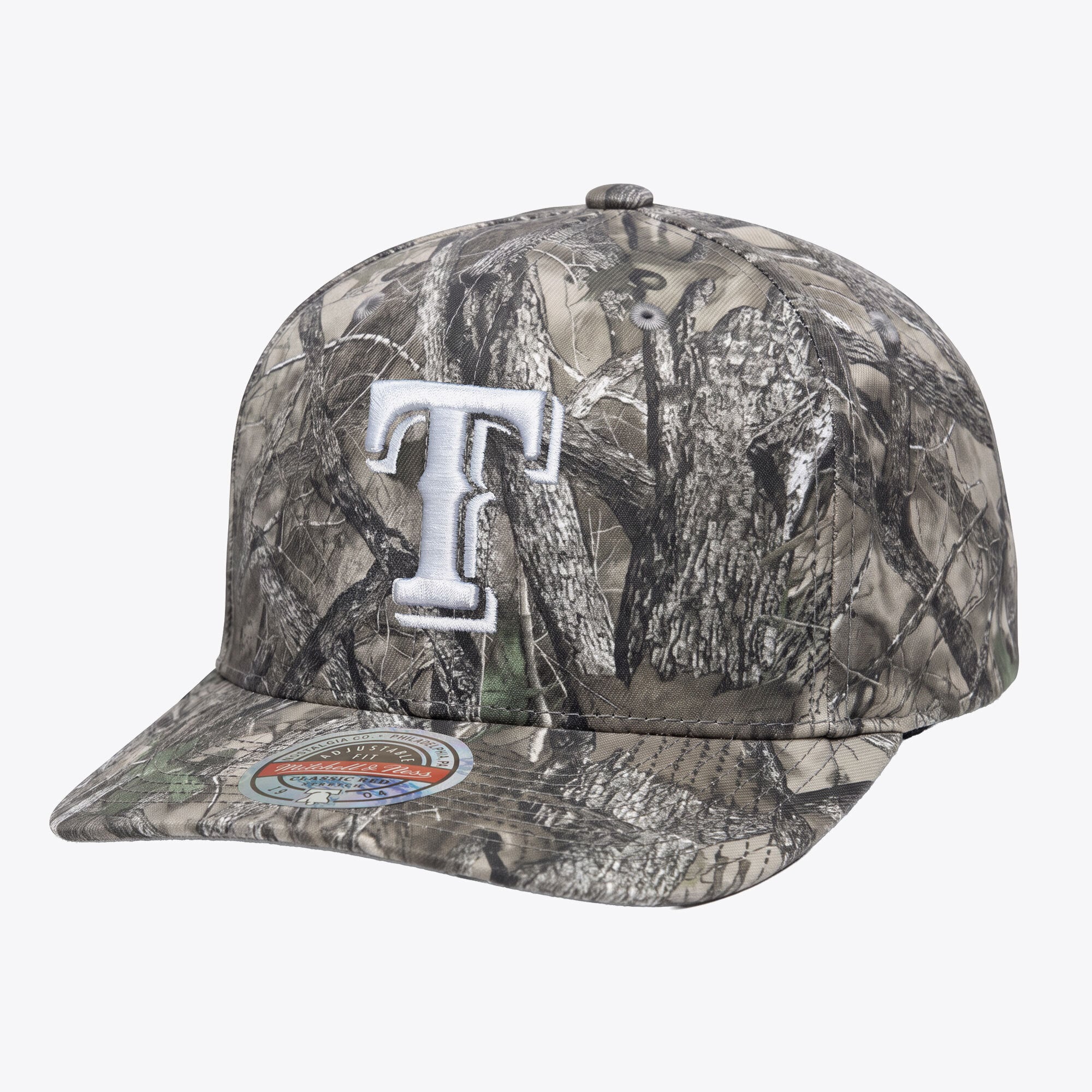 Casquette Mitchell & Ness Camo Texas Rangers Timber Trail pour homme