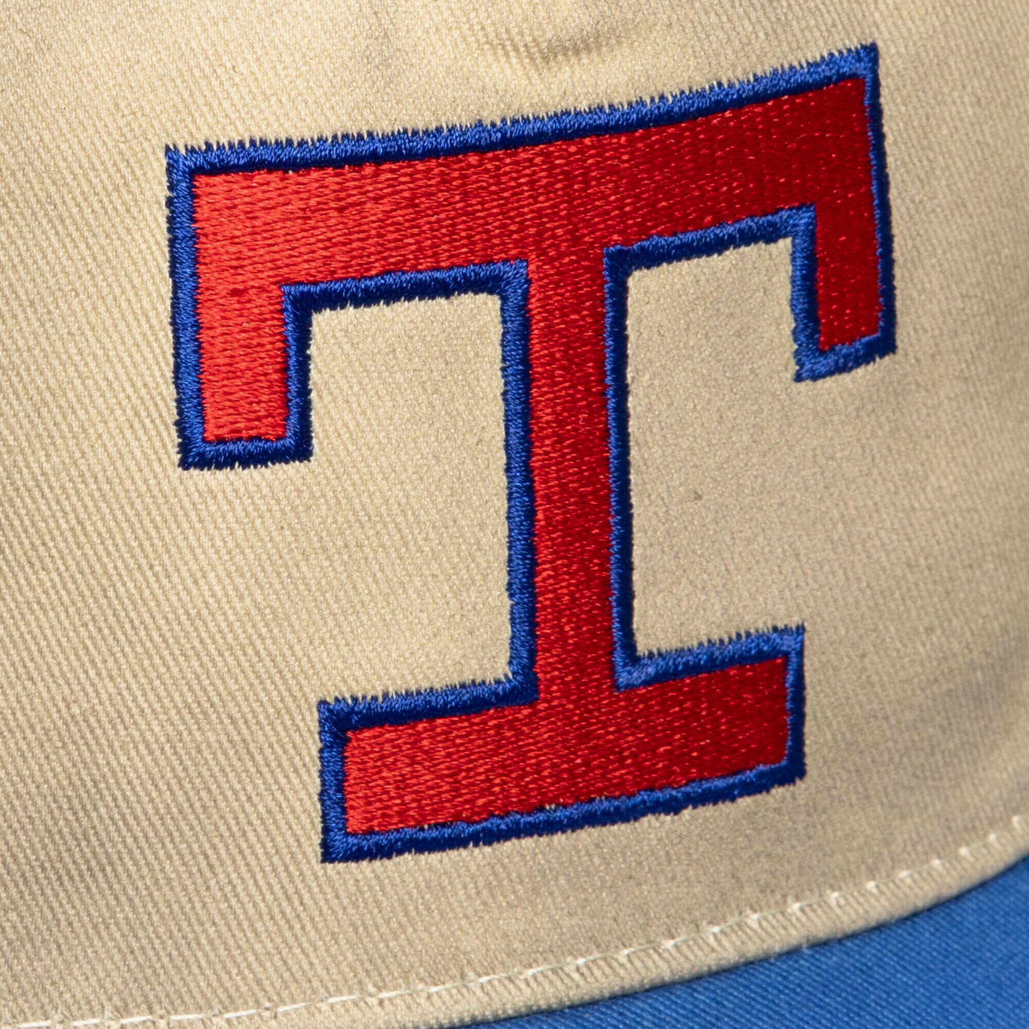 Men's Mitchell & Ness  Cream Texas Rangers Retro Roots Deadstock Cooperstown Adjustable Hat