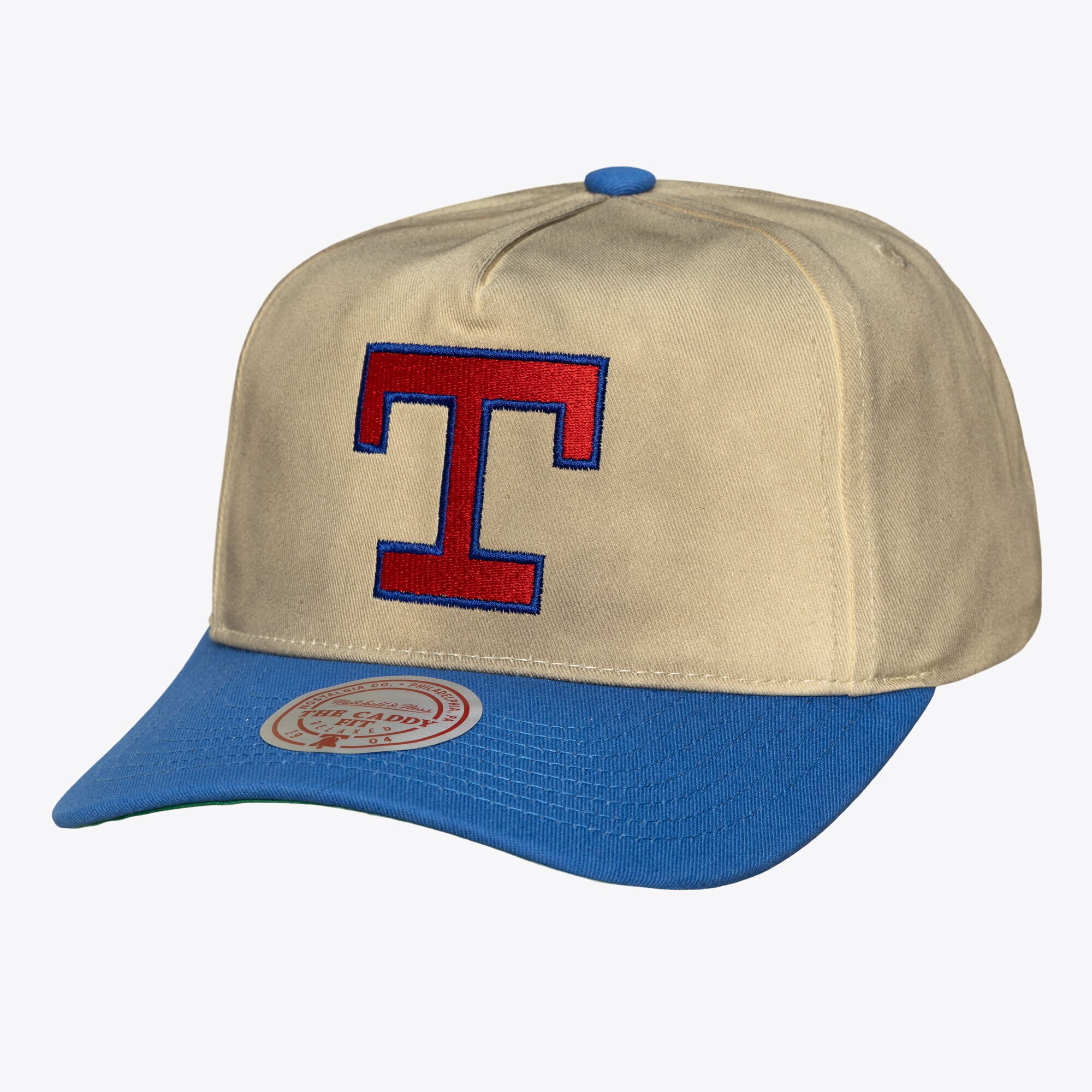 Men's Mitchell & Ness  Cream Texas Rangers Retro Roots Deadstock Cooperstown Adjustable Hat