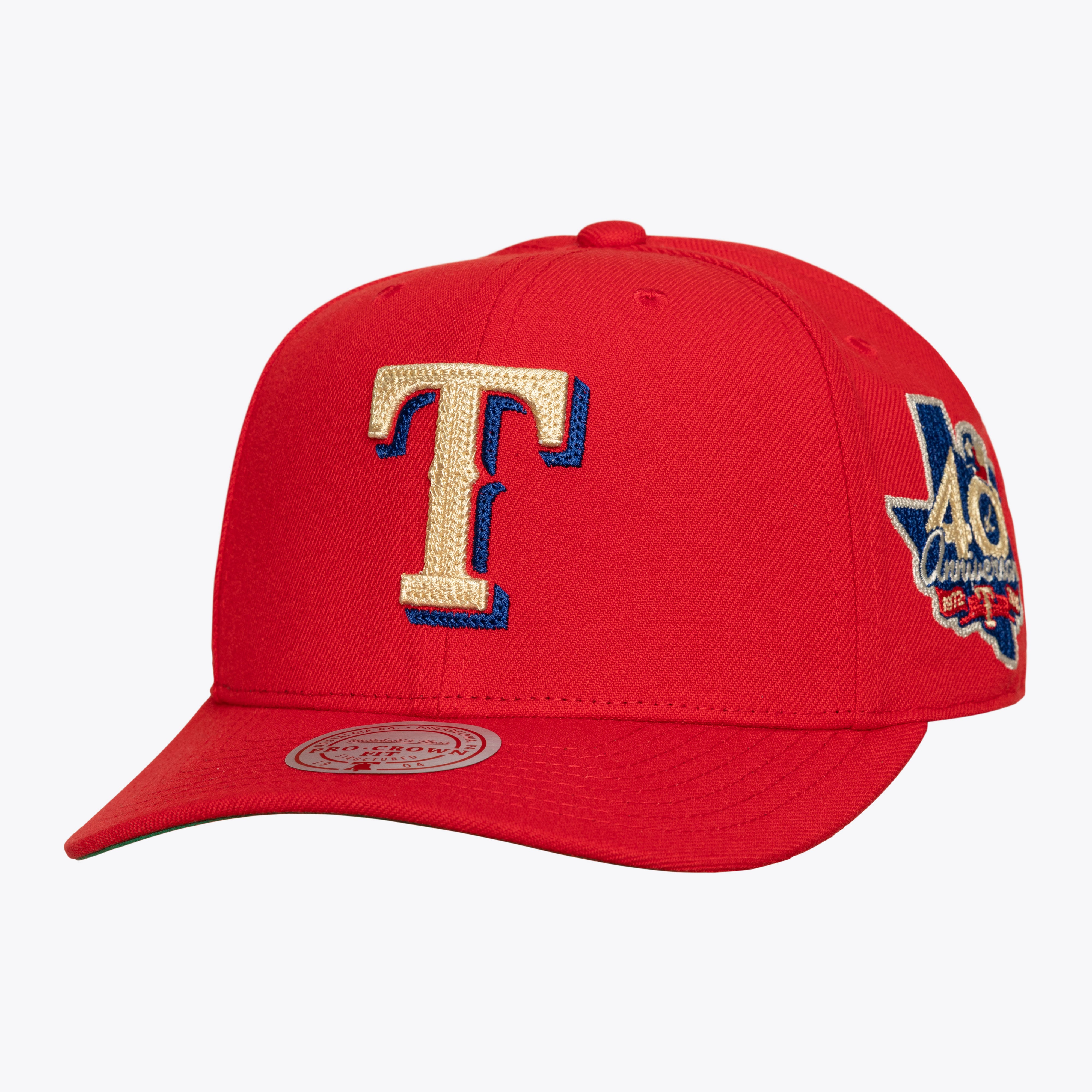 Men's Mitchell & Ness Red Texas Rangers Secondary Pro Snapback Hat