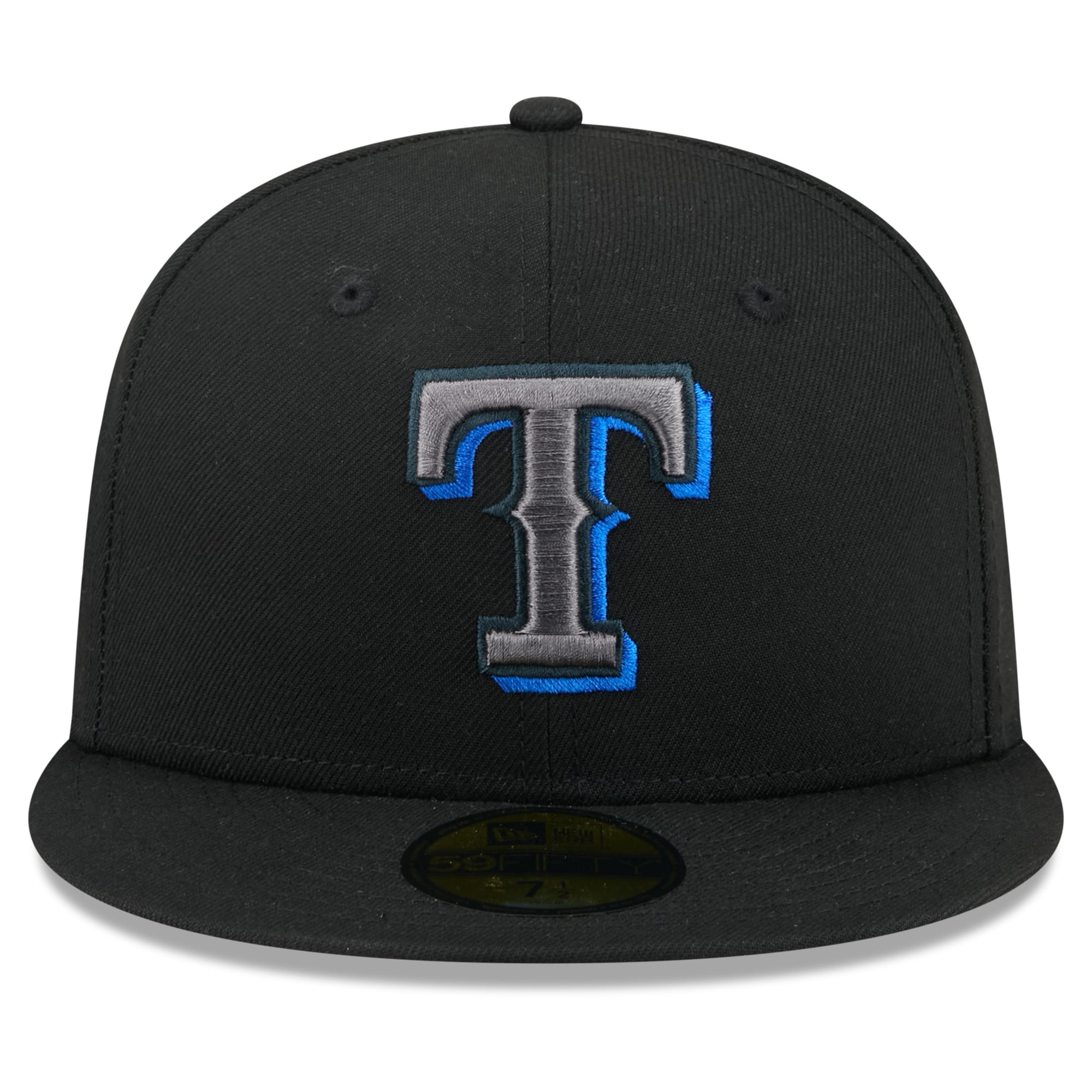 Casquette ajustée New Era 59FIFTY pour homme, noire, Texas Rangers, color pop
