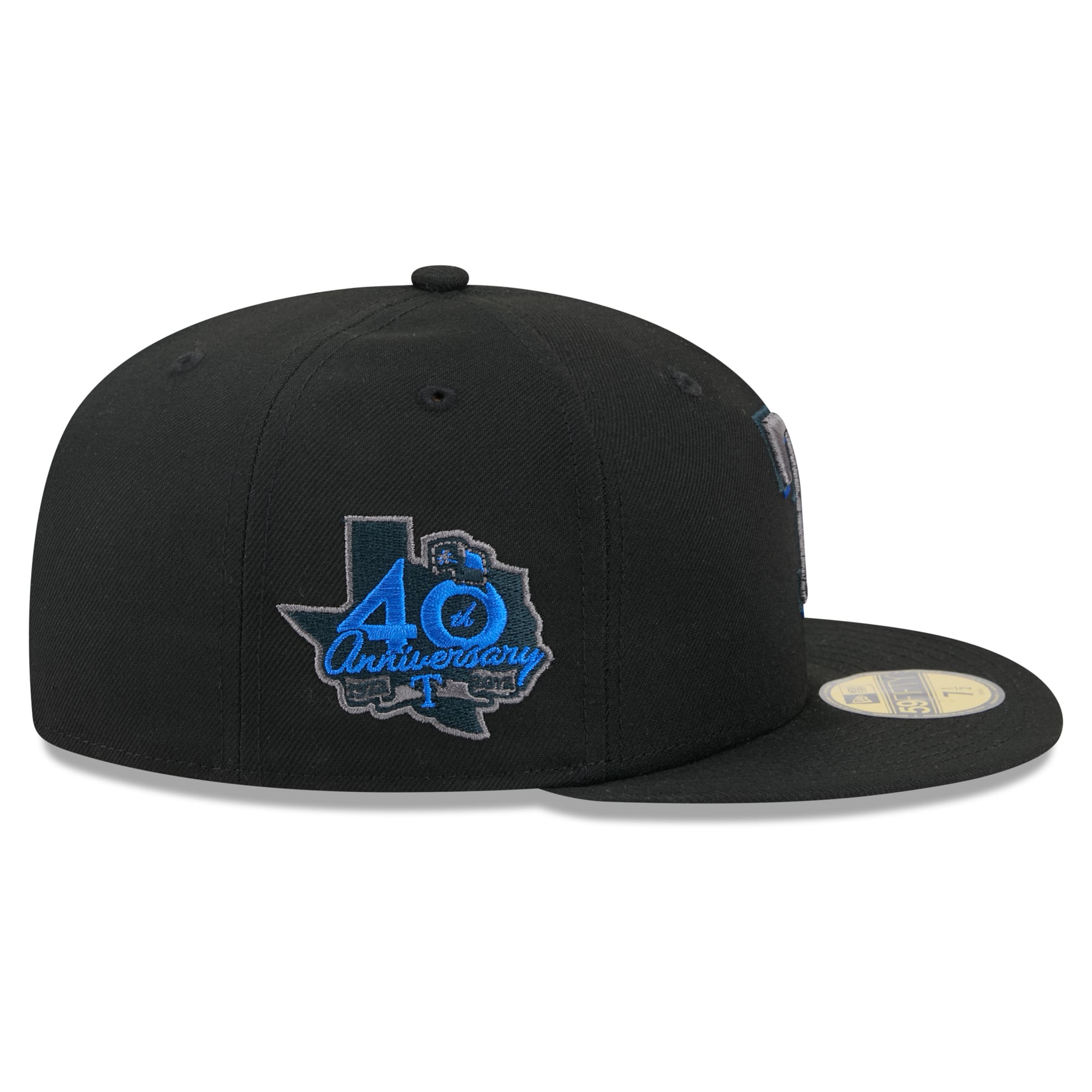 Casquette ajustée New Era 59FIFTY pour homme, noire, Texas Rangers, color pop