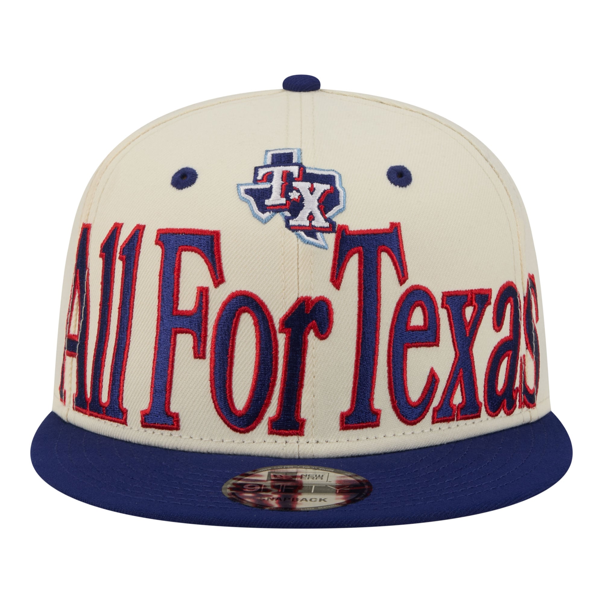 Casquette snapback New Era crème Texas Rangers surdimensionnée pour homme 9FIFTY
