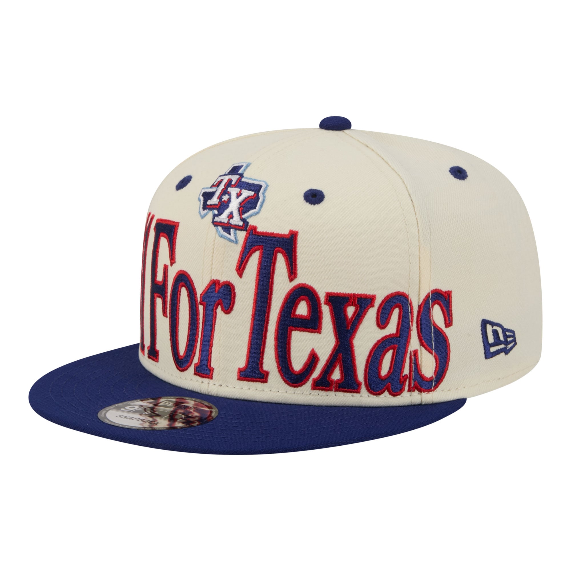 Casquette snapback New Era crème Texas Rangers surdimensionnée pour homme 9FIFTY