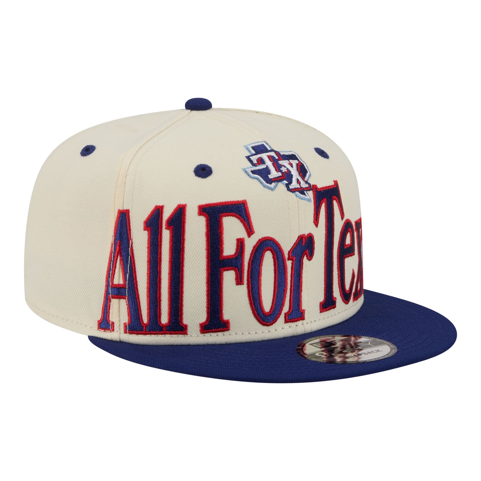 Casquette snapback New Era crème Texas Rangers surdimensionnée pour homme 9FIFTY